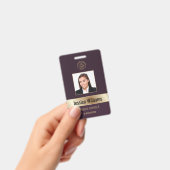 Personalisierte Corporate Employee Gold Burgundy I Ausweis (Handheld)