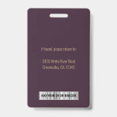 Personalisierte Corporate Employee Gold Burgundy I Ausweis (Rückseite)