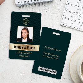 Personalisierte Corporate Employee Gold Green ID Ausweis