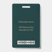 Personalisierte Corporate Employee Gold Green ID Ausweis (Back)