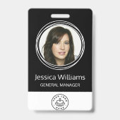 Personalisierte Corporate Employee ID Black Ausweis (Front)