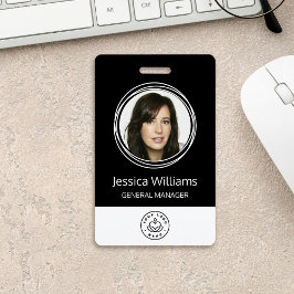Personalisierte Corporate Employee ID Black Ausweis