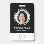 Personalisierte Corporate Employee ID Black Ausweis (Vorderseite)