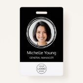 Personalisierte Corporate Employee ID Black Ausweis (Vorderseite)