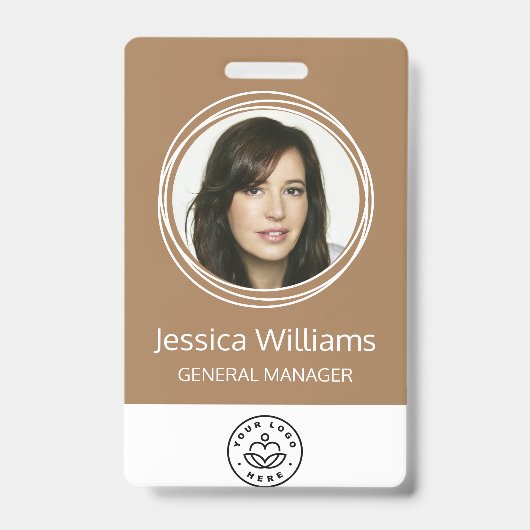 Personalisierte Corporate Employee ID Brown Ausweis (Front)