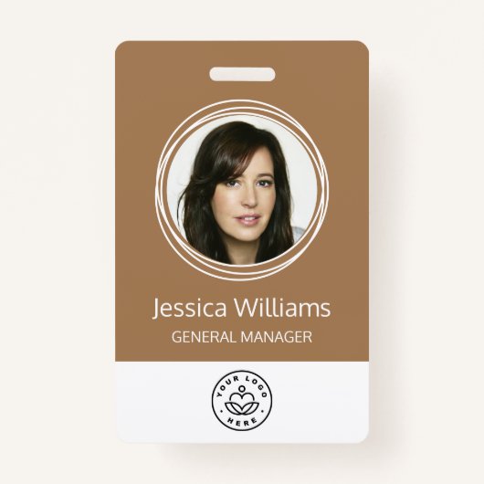 Personalisierte Corporate Employee ID Brown Ausweis (Vorderseite)