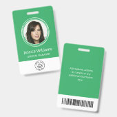 Personalisierte Corporate Employee ID Green Ausweis (Front & Back)