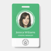 Personalisierte Corporate Employee ID Green Ausweis (Front)