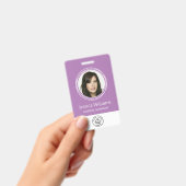 Personalisierte Corporate Employee ID Lila Ausweis (Handheld)
