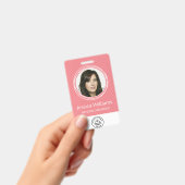 Personalisierte Corporate Employee ID Pink Ausweis (Handheld)