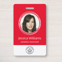 Personalisierte Corporate Employee ID Red