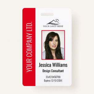 Personalisierte Corporate Employee Red ID Ausweis
