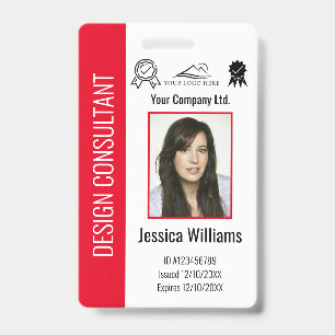 Personalisierte Corporate Employee Red ID Ausweis