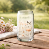 Personalisierte Cottagecore Blumen Dosenglas