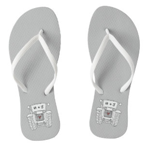 Personalisierte Country Wedding Traktor Flip Flops Badesandalen