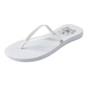 Personalisierte Country Wedding Traktor Flip Flops Badesandalen (Schrägansicht)