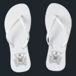 Personalisierte Country Wedding Traktor Flip Flops Badesandalen<br><div class="desc">Ein Paar Traktor Land-Farm themed Hochzeitsspaß Flip Flops,  die mit den Initialen des Paares personalisiert sein können.</div>