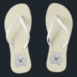Personalisierte Country Wedding Traktor Flip Flops Badesandalen<br><div class="desc">Ein Paar Traktor Land-Farm themed Hochzeitsspaß Flip Flops,  die mit den Initialen des Paares personalisiert sein können.</div>