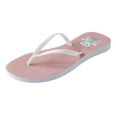 Personalisierte Country Wedding Traktor Flip Flops Badesandalen (Schrägansicht)