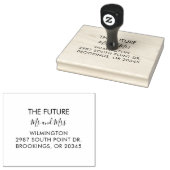 Personalisierte Couple Brautparty Rücksendeadresse Gummistempel (Stempel)