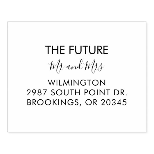 Personalisierte Couple Brautparty Rücksendeadresse Gummistempel (Prägung)