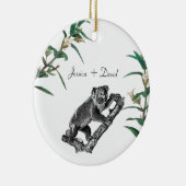 Personalisierte Couple Names Christmas Koala Keramik Ornament (Rechts)