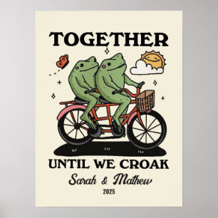 Personalisierte Couple Print, Custom Frog Illustra Poster