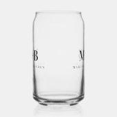 Personalisierte Couple Wedding Monogram Initials Dosenglas (Links)