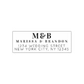 Personalisierte Couple Wedding Monogram Initials Permastempel (Design)