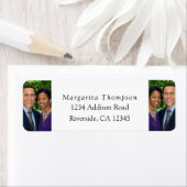 Personalisierte Couple White Rücksendeadressen-Auf (Insitu)