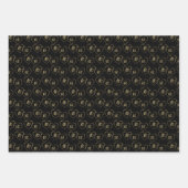 Personalisierte Coupons Gold und Black Heart Charm Geschenkpapier Set (Vorderseite 3)