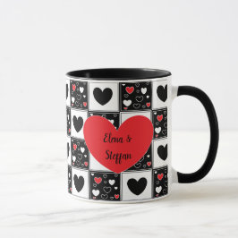 Personalisierte Coupons Romantische Herz-Tasse Tasse