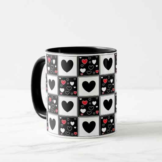 Personalisierte Coupons Romantische Herz-Tasse Tasse (Vorderseite Links)