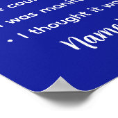 Personalisierte Courtside-Ausreden Pickleball-Gesc Poster (Ecke)