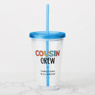 Personalisierte Cousin Crew Matching Cousin Gesche Acryltrinkbecher