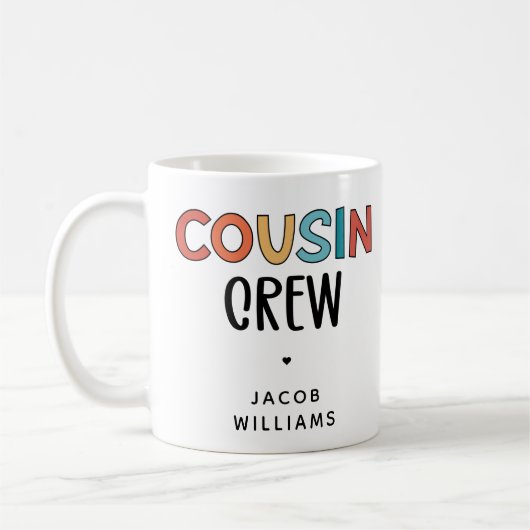Personalisierte Cousin Crew Matching Cousin Gesche Kaffeetasse (Links)
