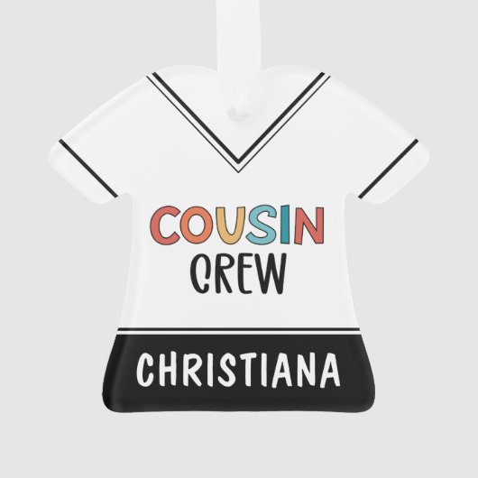 Personalisierte Cousin Crew Matching Cousin Gesche Ornament (Rückseite)
