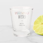 Personalisierte Cousin Crew Matching Cousin Gesche Schnapsglas (Rückseite)