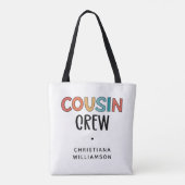 Personalisierte Cousin Crew Matching Cousin Gesche Tasche (Rückseite)