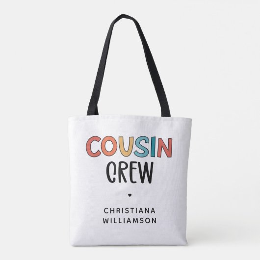 Personalisierte Cousin Crew Matching Cousin Gesche Tasche (Rückseite)