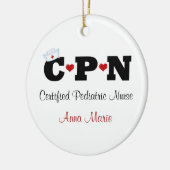 Personalisierte CPN-Krankenpflege Keramik Ornament (Links)