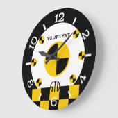 Personalisierte Crash-Test-Marker Graphic-Dial auf Große Wanduhr (Winkel)