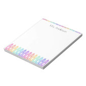 Personalisierte Crayon Kindergarten Lehrer Notepad Notizblock (Rotiert)