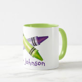Personalisierte Crayons Art Teacher Artist Geschen Tasse (VorderseiteRechts)