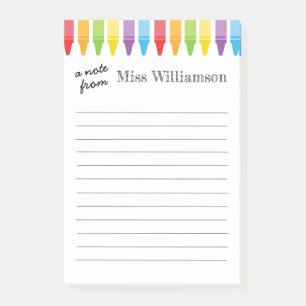 Personalisierte Crayons Lehrer Wertgutscheine Post-it Klebezettel