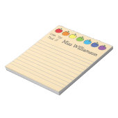 Personalisierte Crayons Lehrer Wertgutschrift Gesc Notizblock (Rotiert)