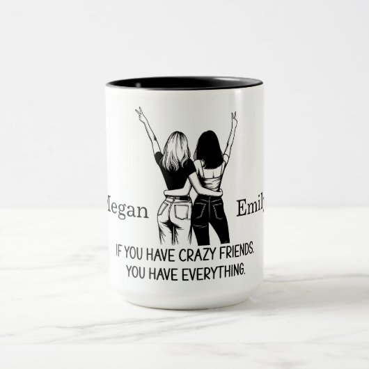 Personalisierte Crazy Friends Tasse (Zentrum)