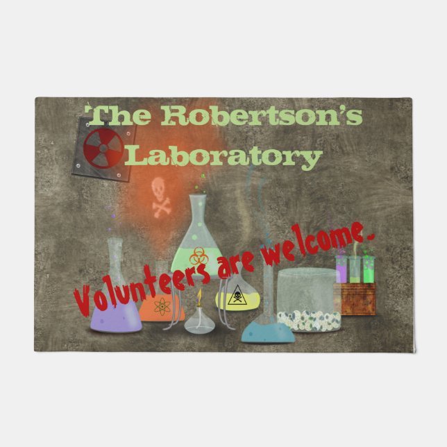 Personalisierte Creepy Labrador-Fußmatte Fußmatte (Vorderseite)