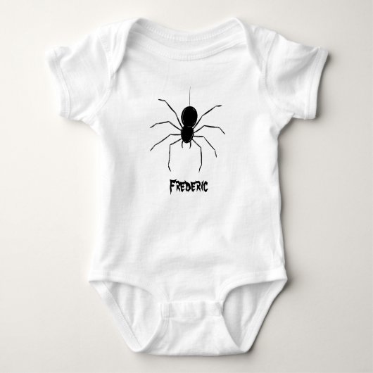 Personalisierte Creepy Spiders Halloween Baby Body Baby Strampler (Vorderseite)