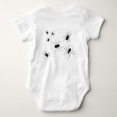 Personalisierte Creepy Spiders Halloween Baby Body Baby Strampler (Rückseite)